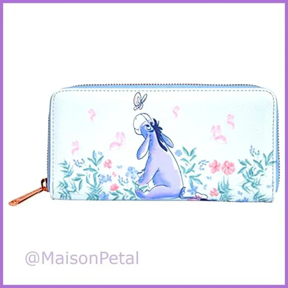 Faux Leather Zip Around Clutch Wallet with Multiple Card Slots